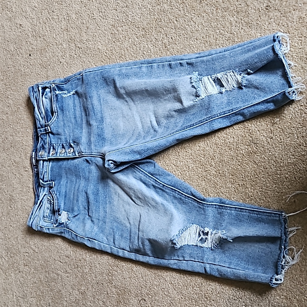 High rise skinny capris